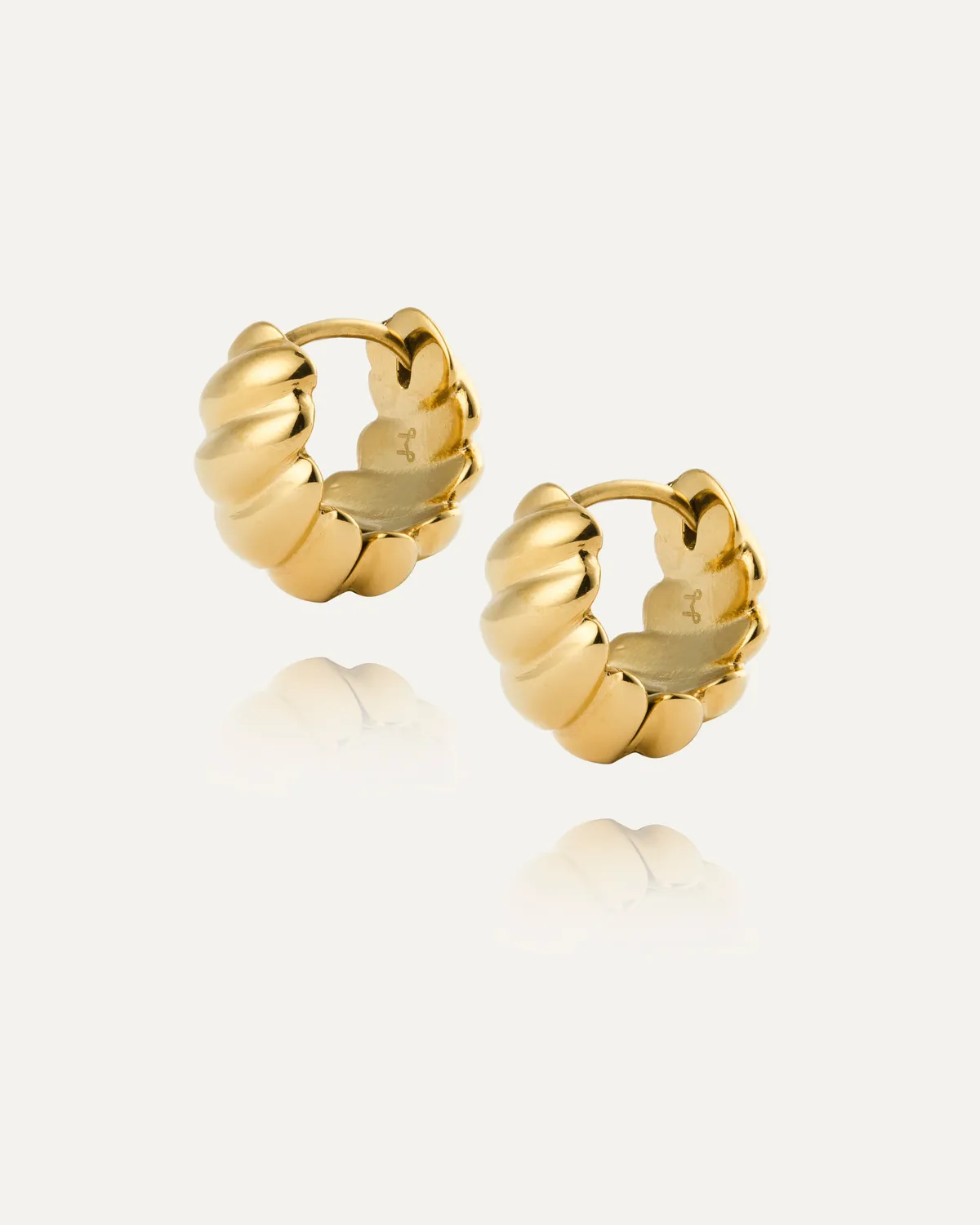 Mockberg Seléne Medium Hoops øredobber gull 18 mm