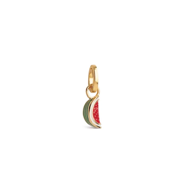 Enamel Charm Juicy Watermelon charm 9x4 mm gull