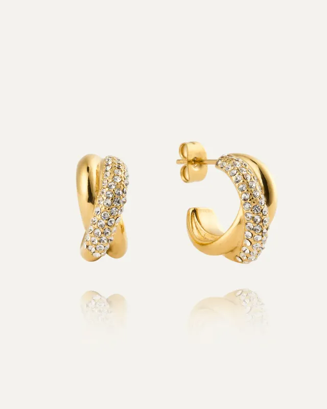 Mockberg Aurora Hoops øreringer gull 16 mm
