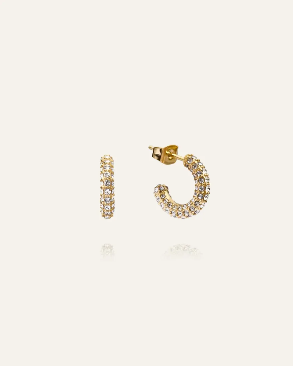 Mockberg Pavé Eternal Small øredobber gull 14 mm