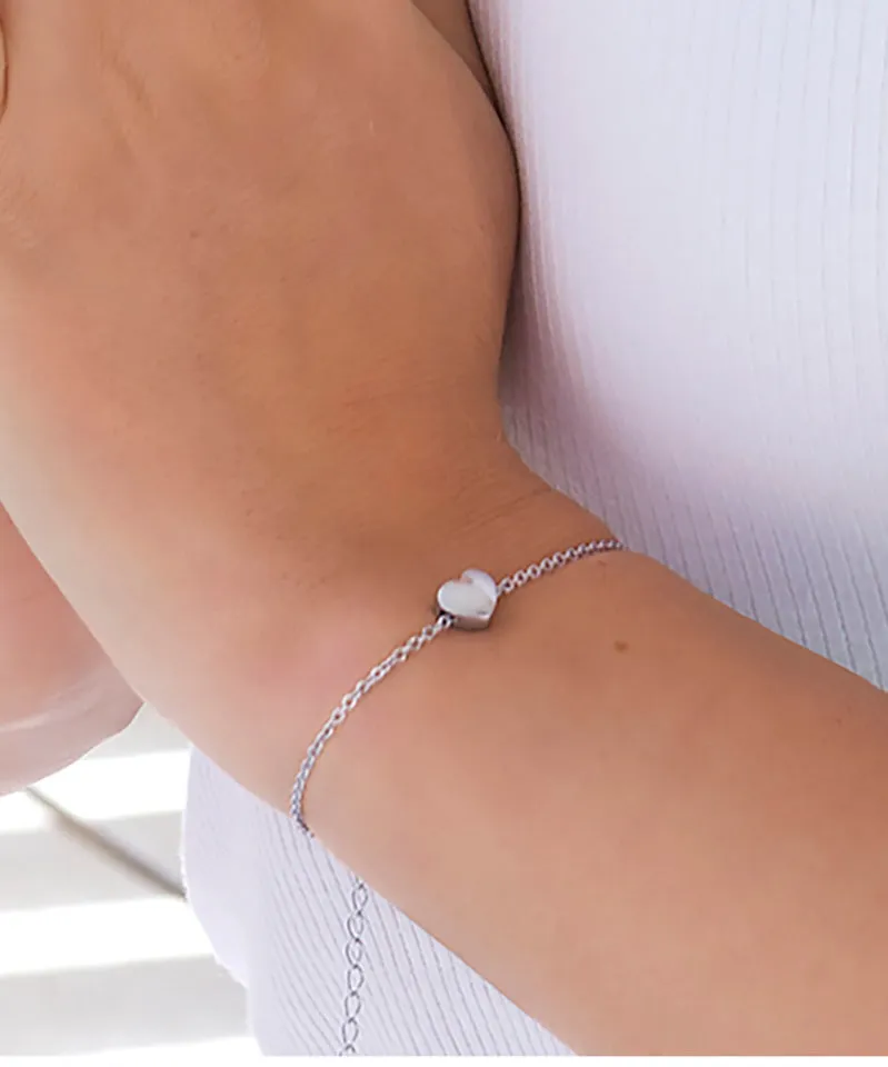 Blomdahl Heart armbånd sølv 14-19 cm