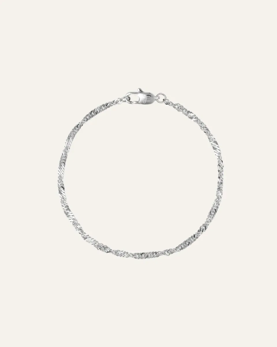 Mockberg Twirl Bracelet armbånd sølv Medium vanntett