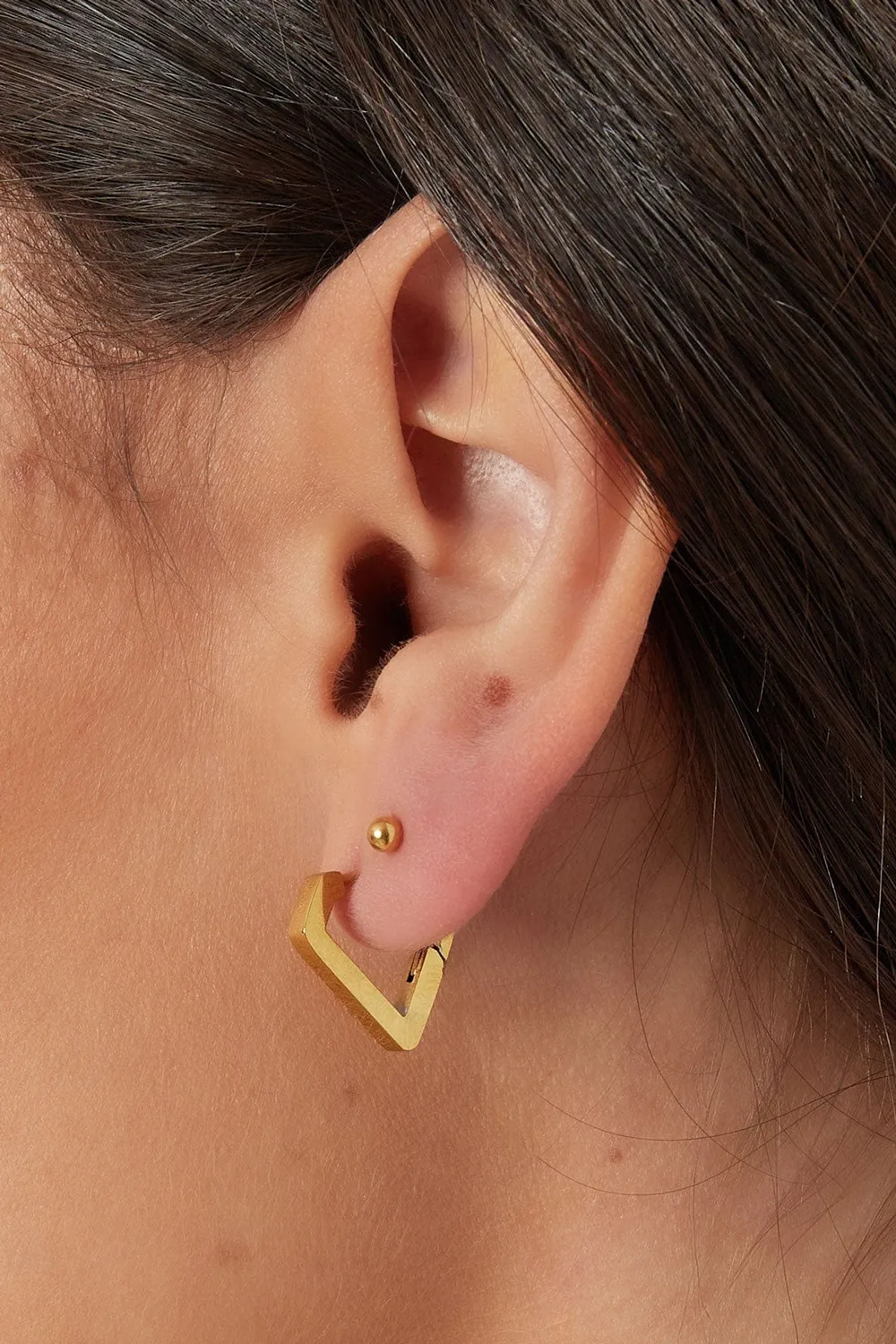 Mea Nani Diamond Hoops øredobber gull 14K