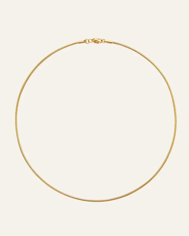 Mockberg Snake Chain 450 halskjede gull 1,5 millimeter
