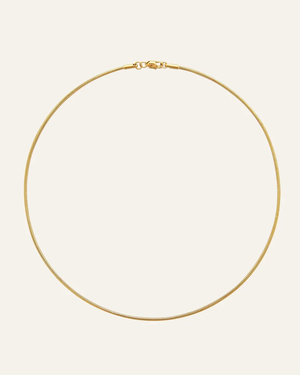 Mockberg Snake Chain 450 halskjede gull 1,5 millimeter