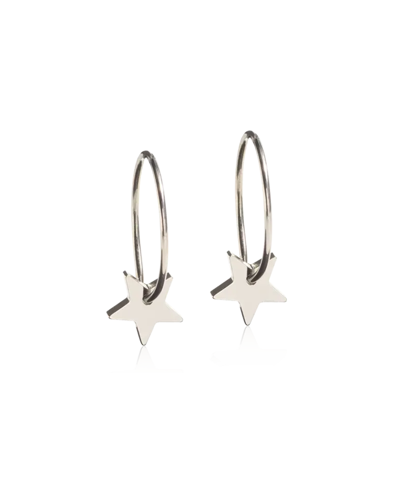 Blomdahl Pendant Star øredobber 14 mm titan stjerne