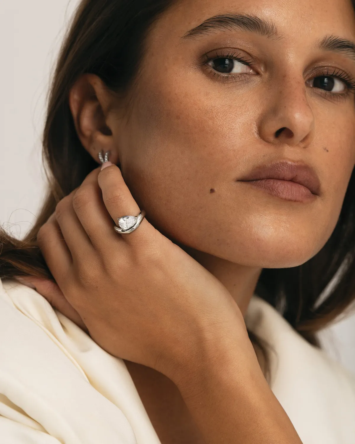 Mockberg Amara Ring ring sølv dråpe
