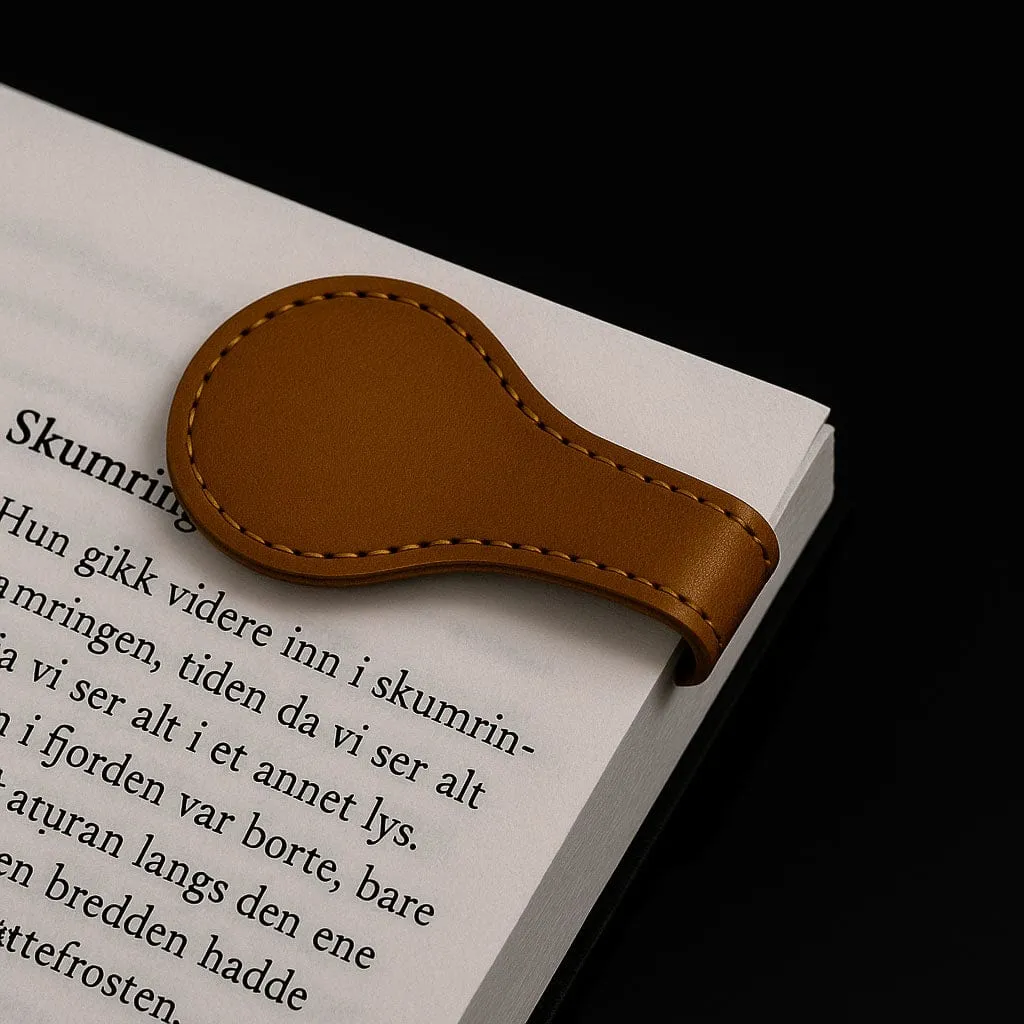 Mea Nani brun nøkkelhank skinn med bokmerke