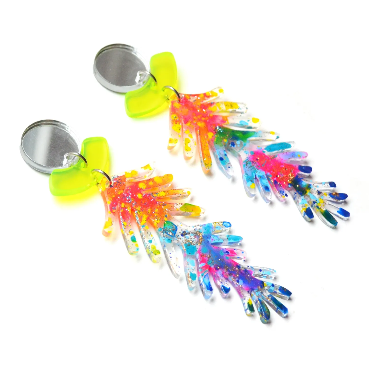 BooandBooFactory Branch øredobber akryl neon ombre