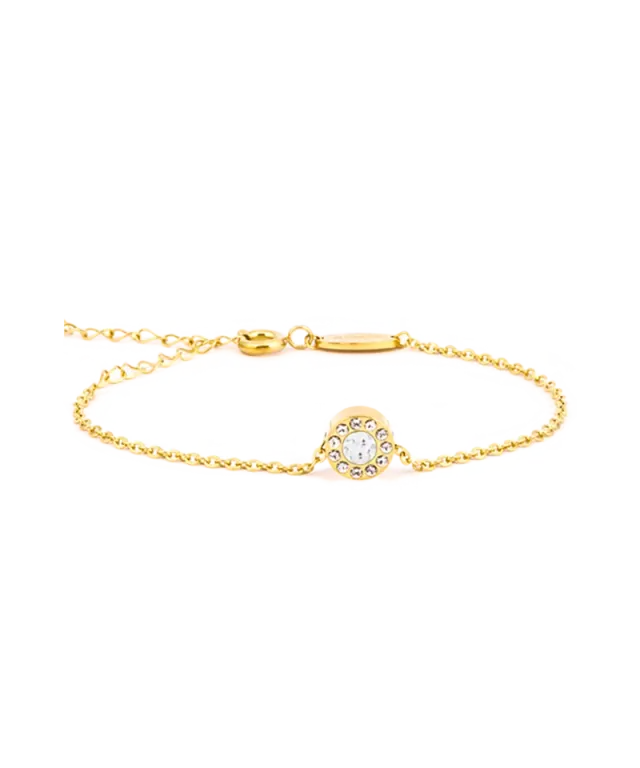 Blomdahl Brilliance Halo armbånd crystal gull 14–19 cm