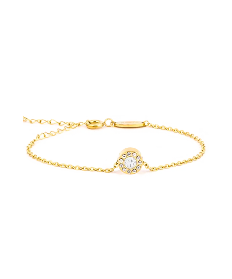 Blomdahl Brilliance Halo armbånd crystal gull 14–19 cm
