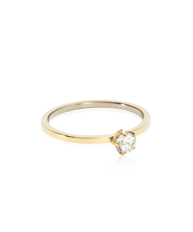 Blomdahl Tiffany Precious ring cz white gull