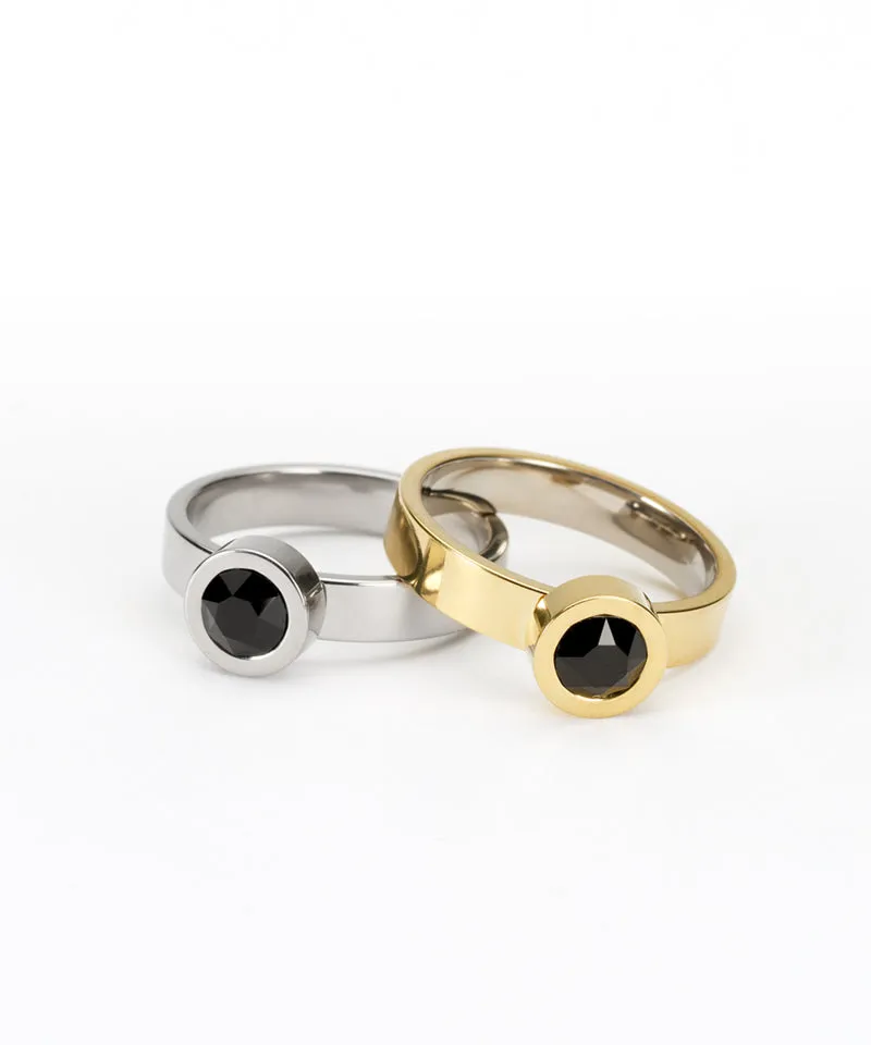 Blomdahl Grand Bezel Ring ring gull svart 16 mm