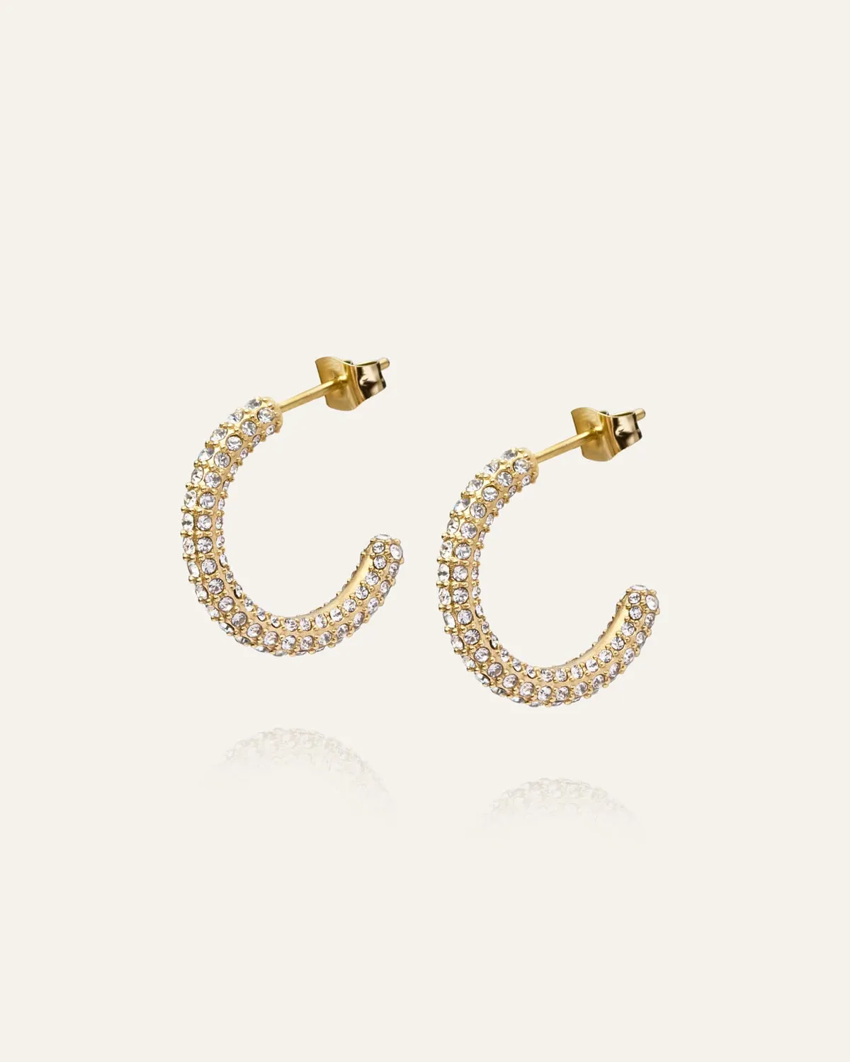 Mockberg Pavé Eternal Large Earrings øredobber gull 20 mm