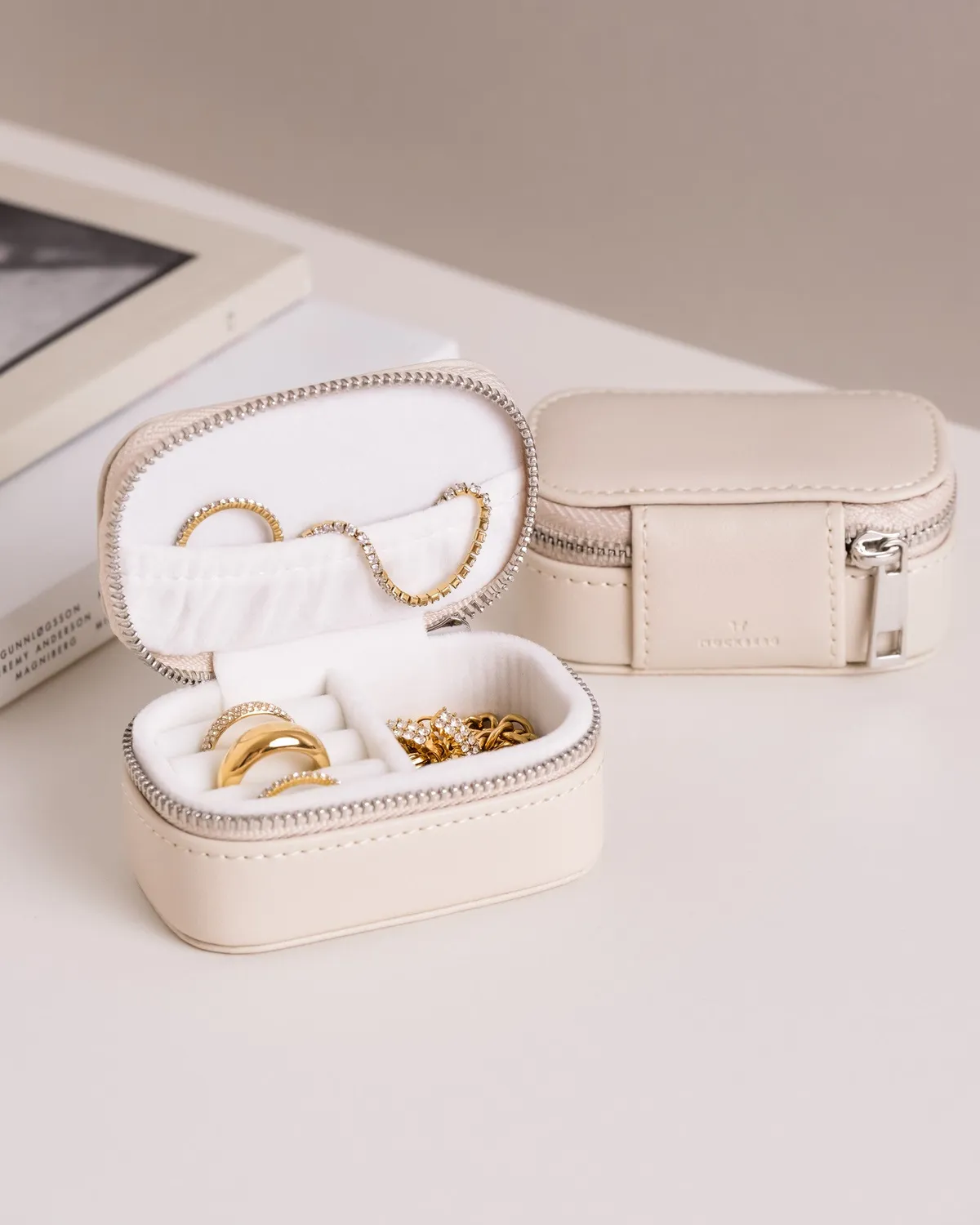 Mockberg Jewelry Case Box Mini smykkeskrin beige