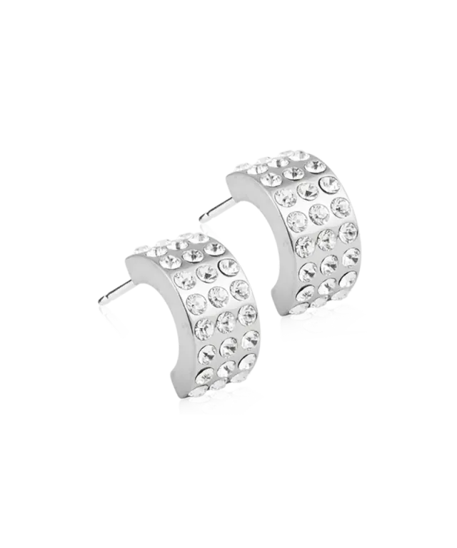 Blomdahl Grand Brilliance Curved øredobber crystal 10 mm titan nikkelfri