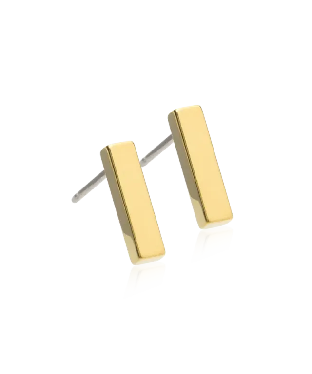Blomdahl Pendant Plain Straight øredobber gull 10 mm