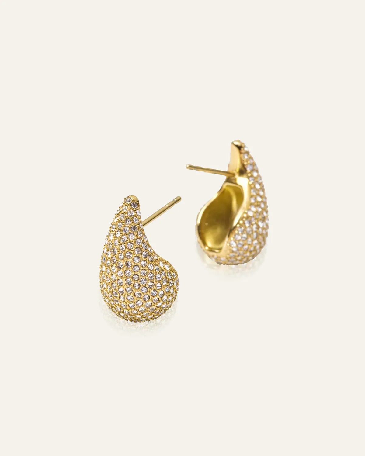 Mockberg Pavé Daring Small øredobber gull cubic zirconia