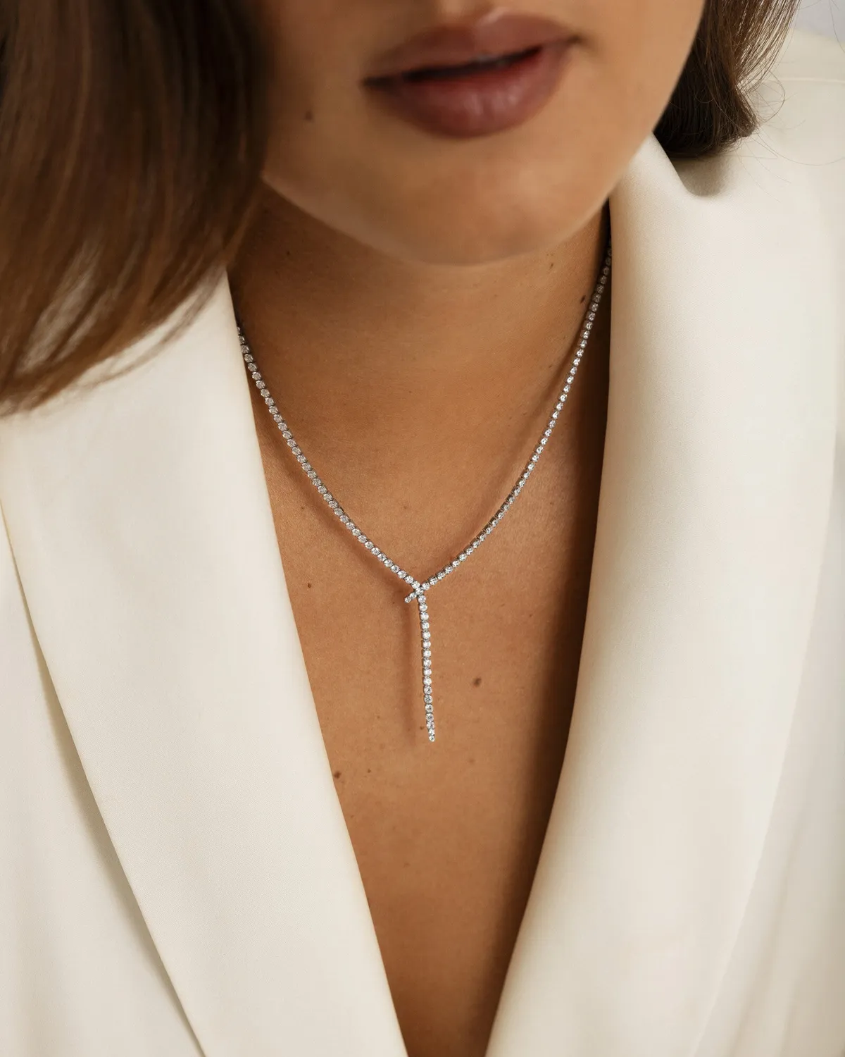 Mockberg Eve Necklace halssmykke sølv 370 mm
