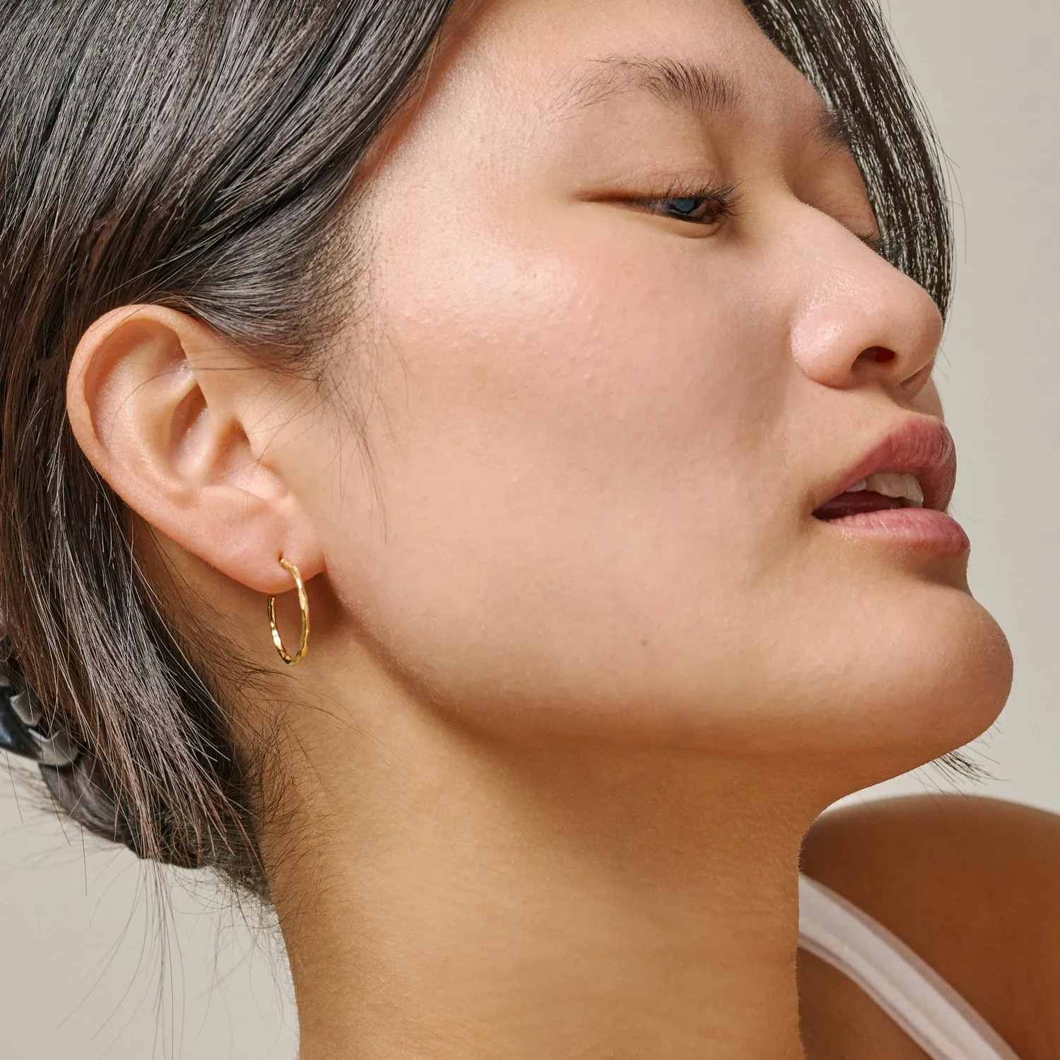 Enamel Organic Arena Small hoops 20 mm gull