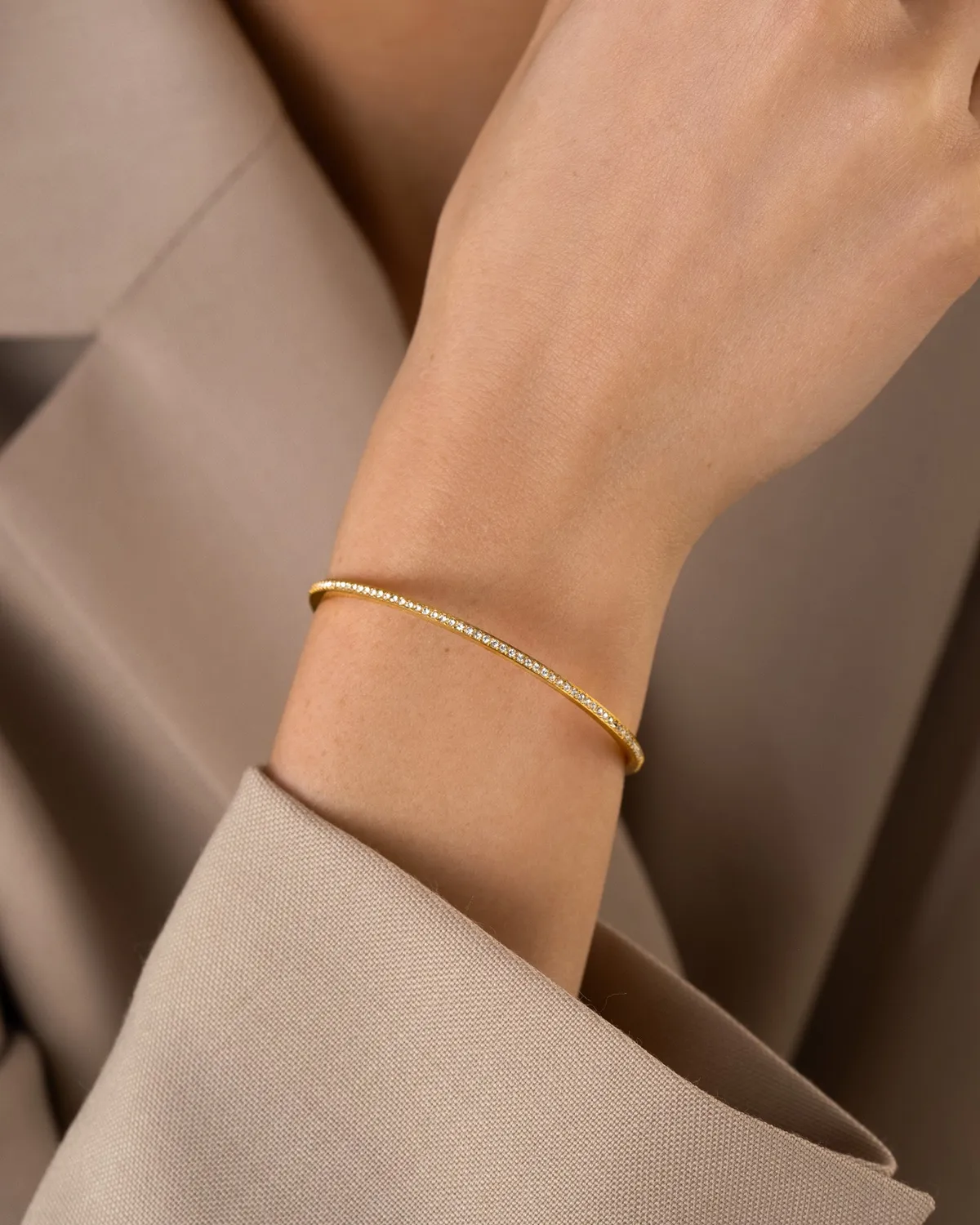 Mockberg Fancy Bangle Medium armbånd gull 60 mm