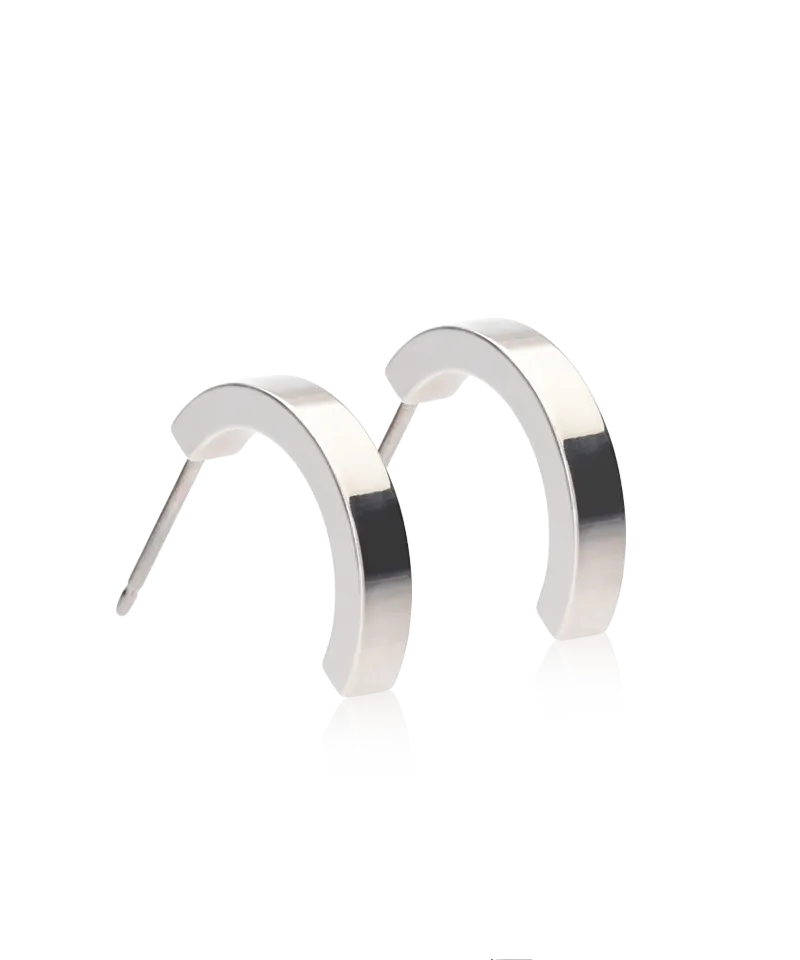 Blomdahl Pendant Plain Curved øredobber titan 10 mm