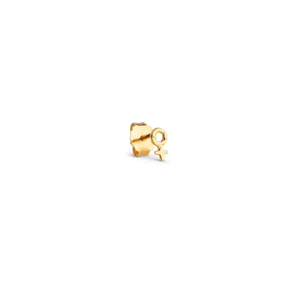 Enamel Feminine Power Single stud 6,5 mm gull