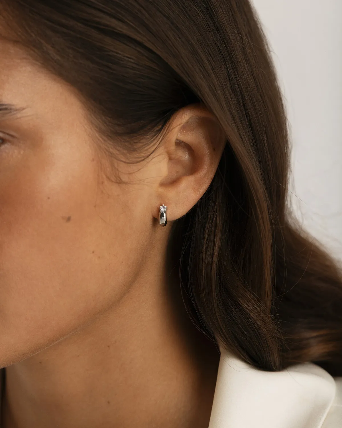 Mockberg Soleil Hoops øredobber sølv 11 mm