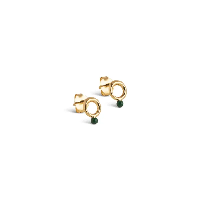 Enamel Dotta studs 8x6 mm petrol green gull