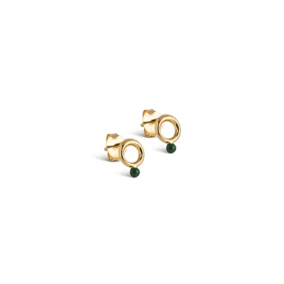 Enamel Dotta studs 8x6 mm petrol green gull