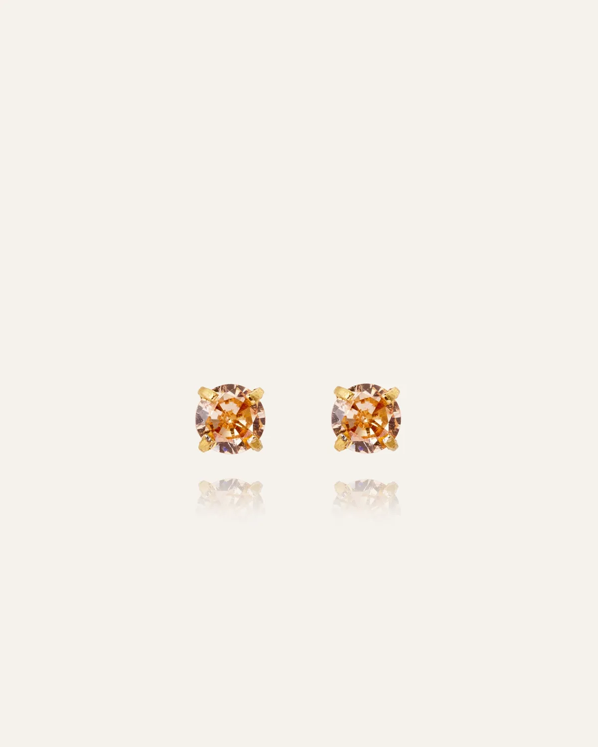 Mockberg Jolie Champagne Small Studs øredobber gull 3 mm
