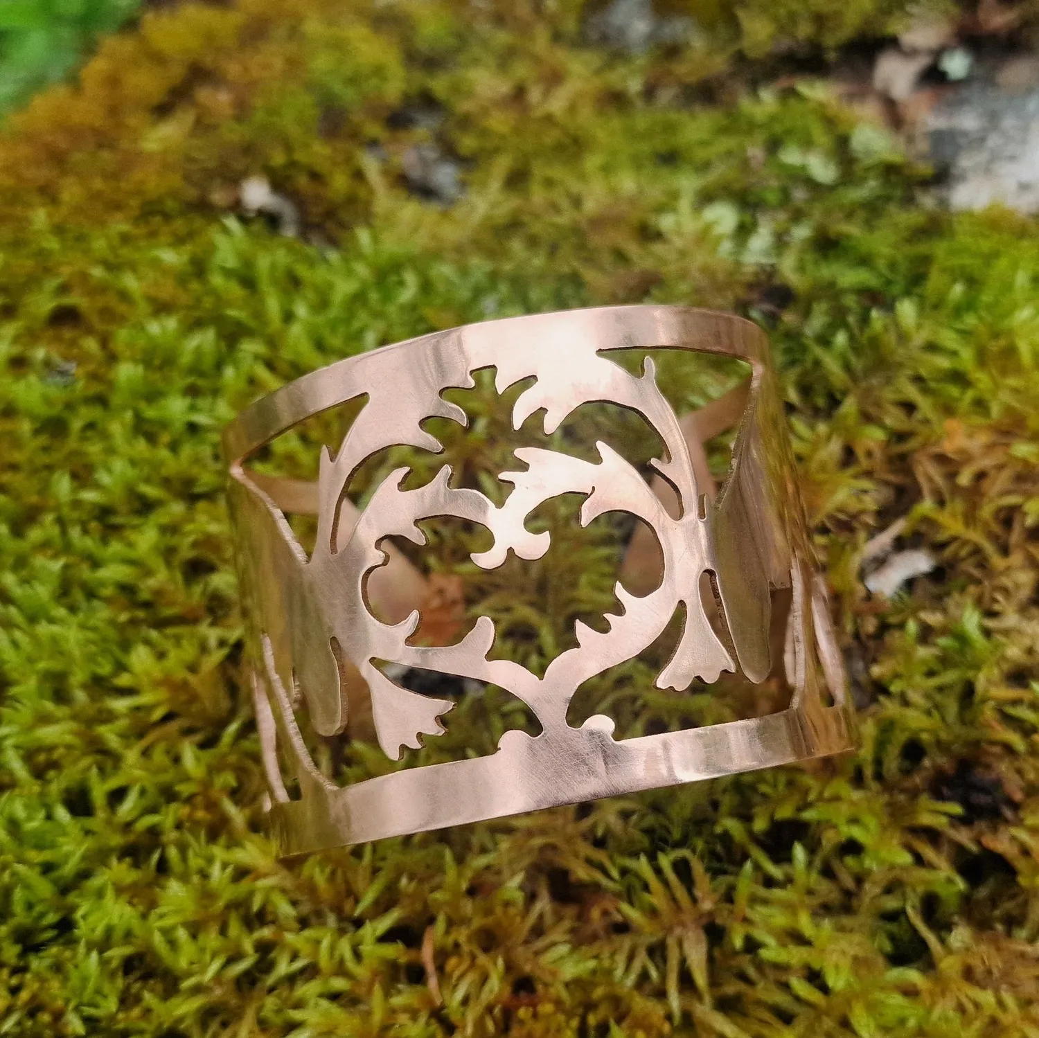 Kunstnerbonden Reindeer Love armbånd i kobber 19 cm