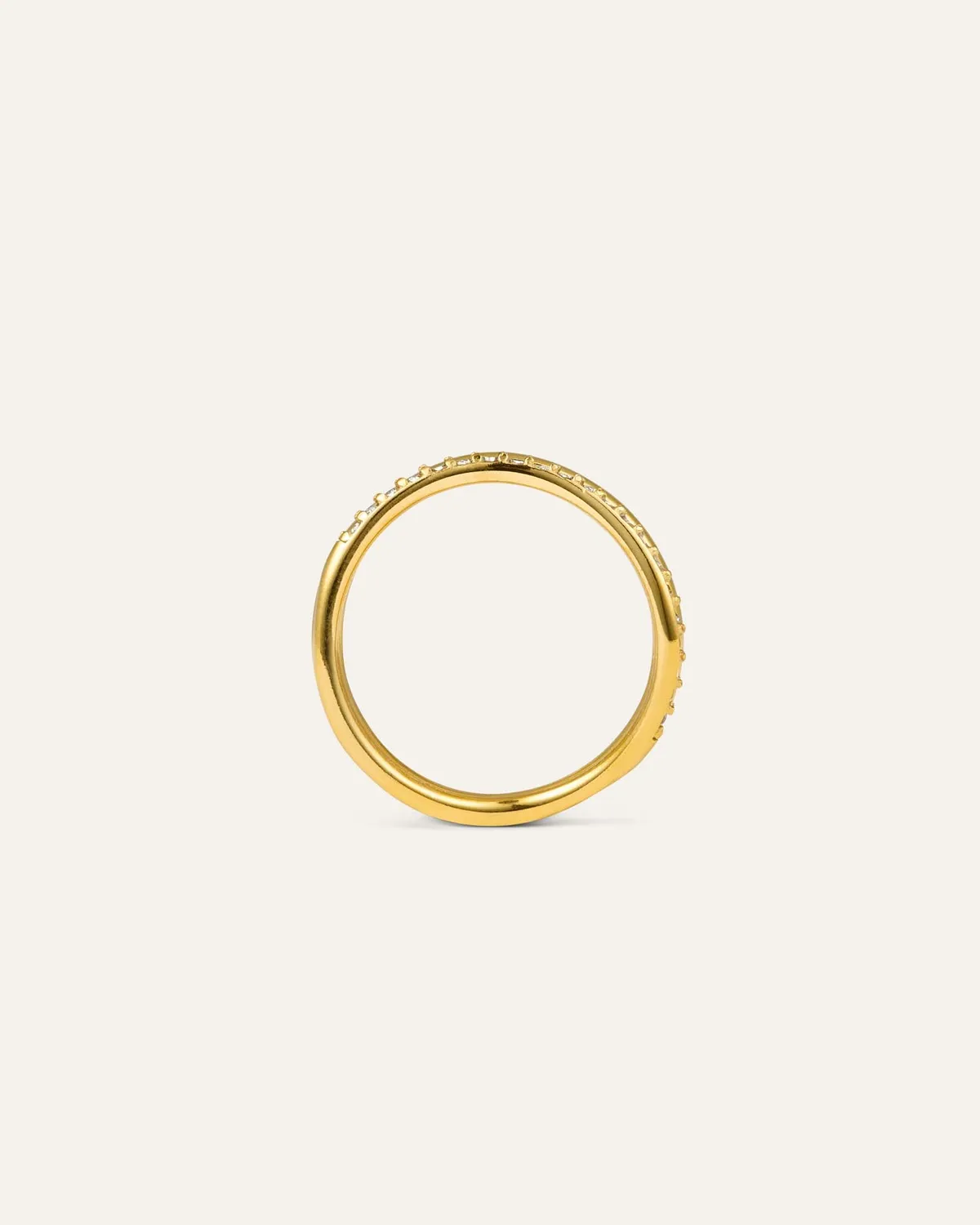 Mockberg Lys Ring ringesett 52 gull krystall