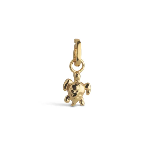 Enamel Calm Turtle charm gull 9 mm