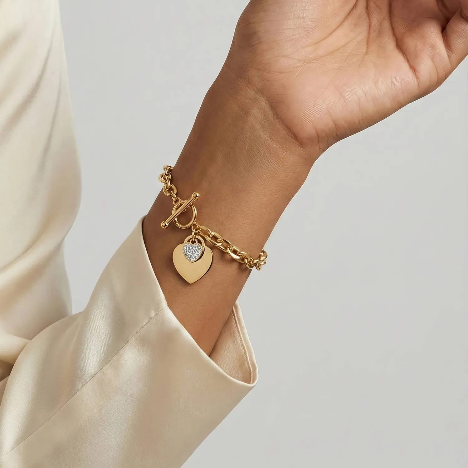 Mea Nani She’s Glowing armbånd hjerte 18K
