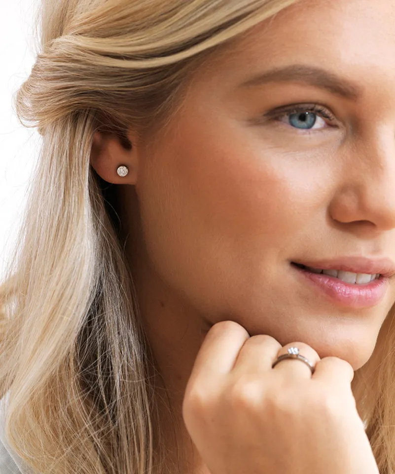 Blomdahl Brilliance Plenary øredobber 5 mm crystal titan