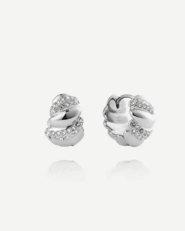 Mockberg Noela Medium Hoops øredobber 19 mm sølv