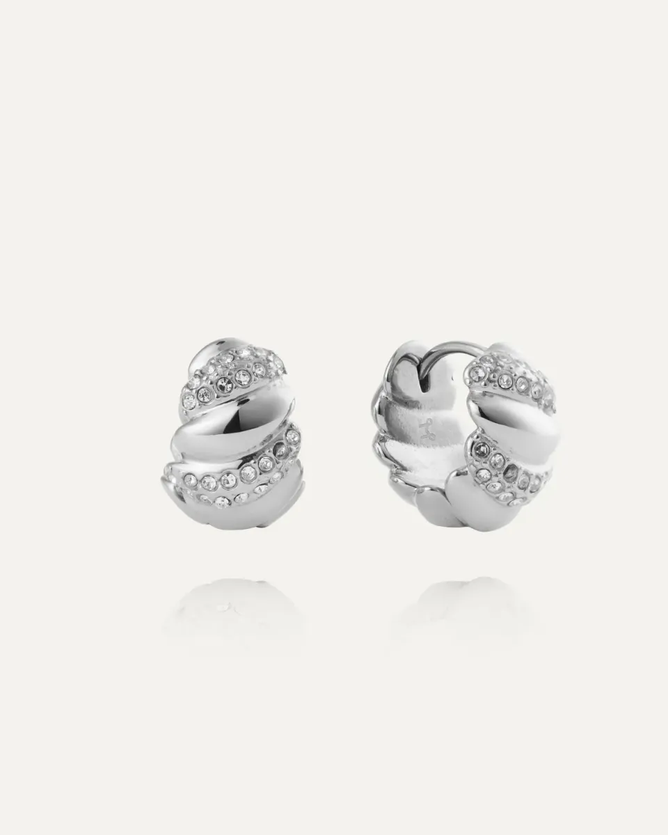 Mockberg Noela Medium Hoops øredobber 19 mm sølv