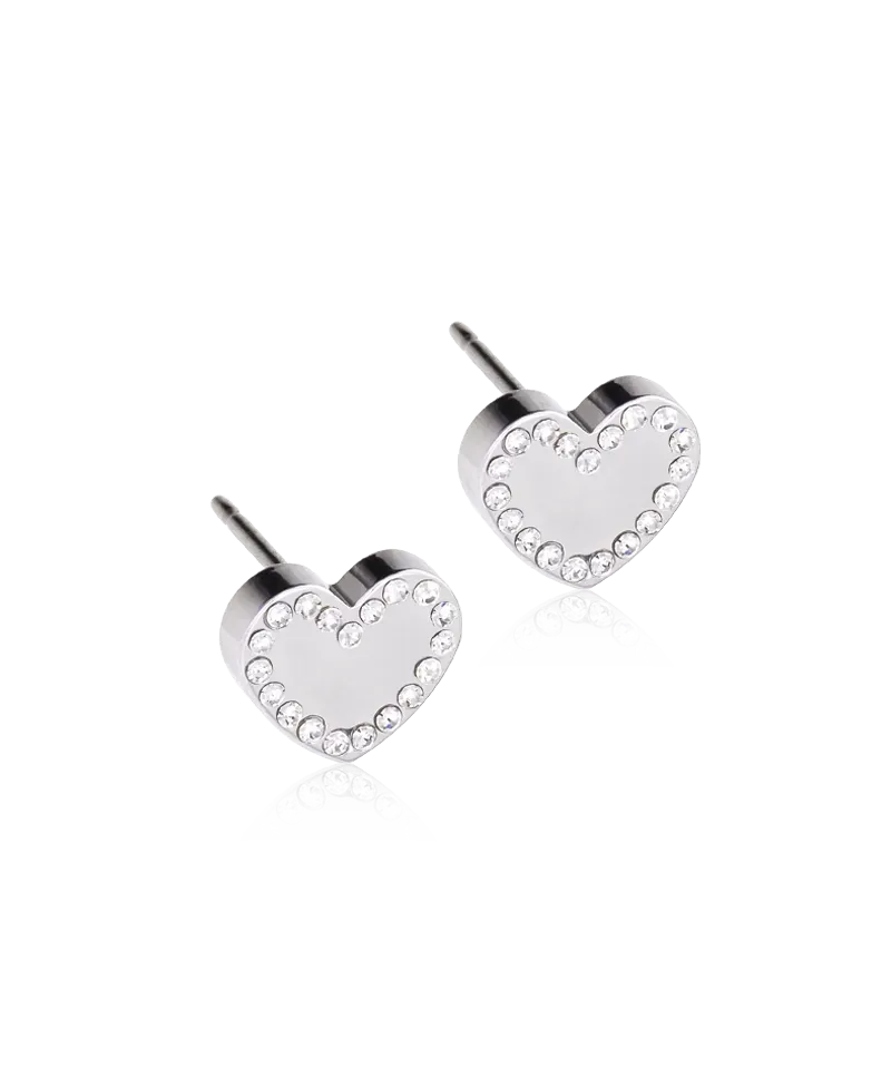 Blomdahl Brilliance Sweetheart øredobber 8 mm crystal