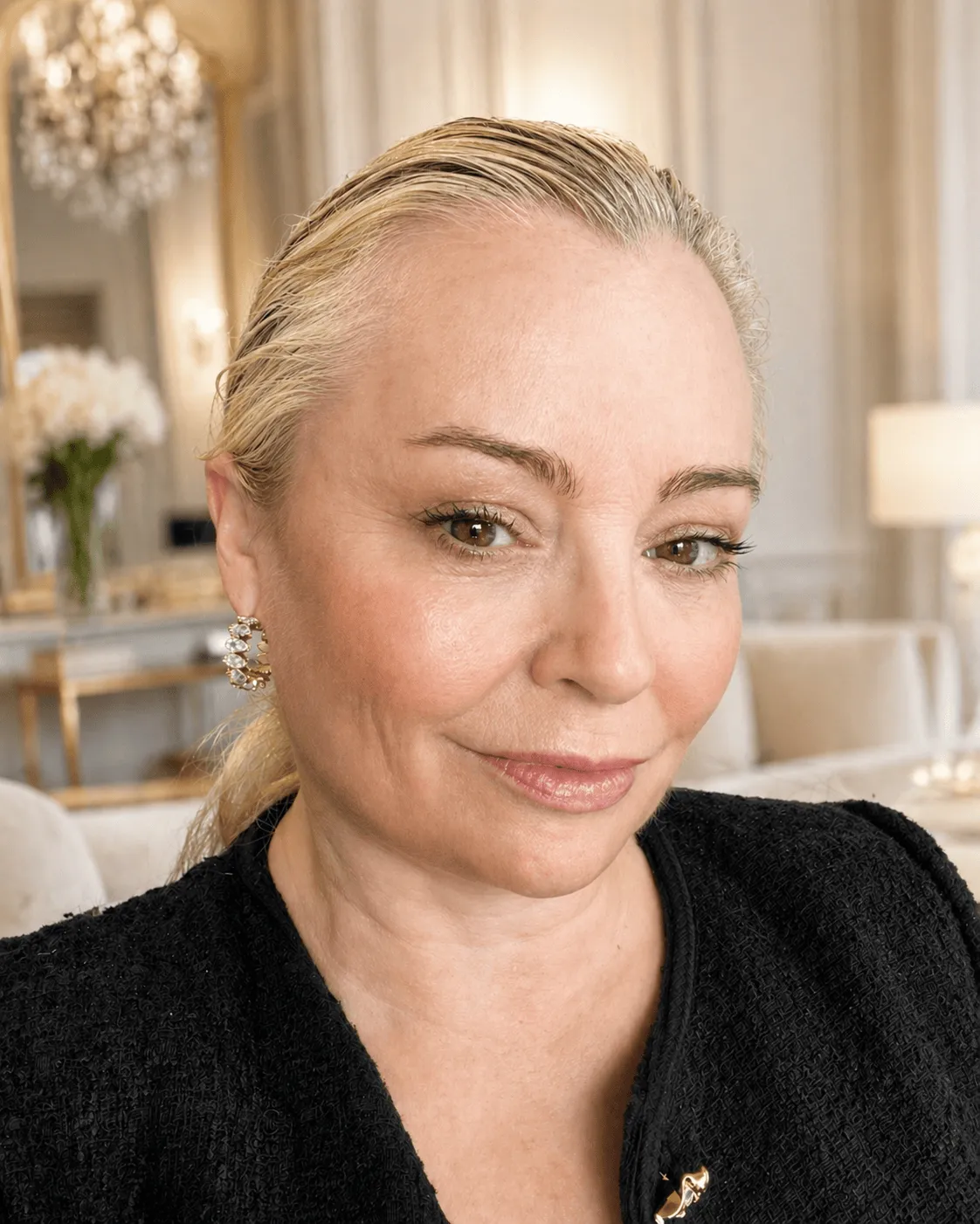 Mea Nani Stardust Hoops øredobber gull glitrende