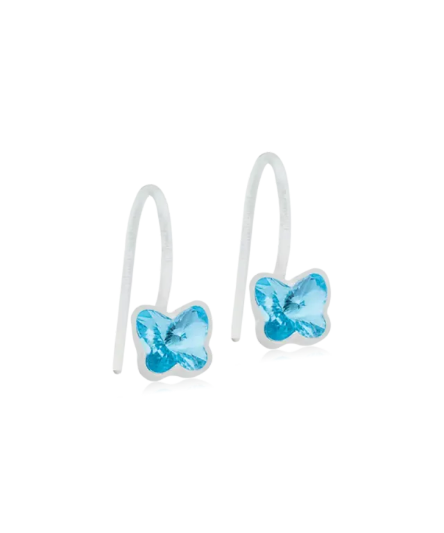 Blomdahl Pendant Fixed Butterfly øredobber aquamarine 5 mm plast