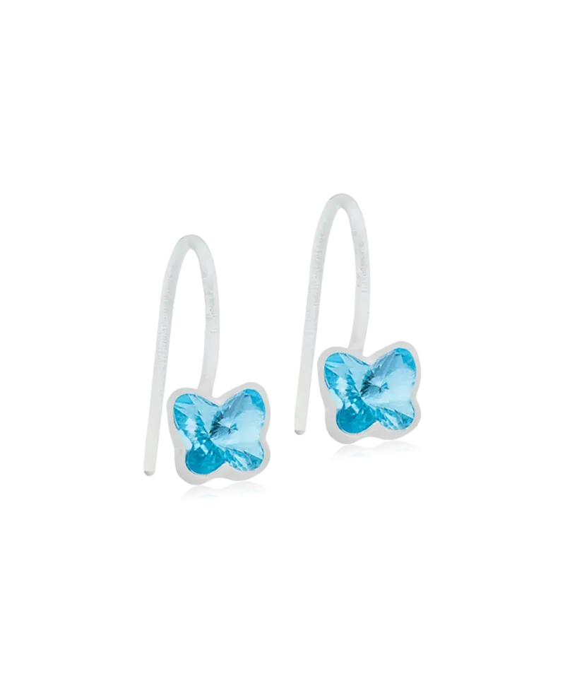 Blomdahl Pendant Fixed Butterfly øredobber aquamarine 5 mm plast