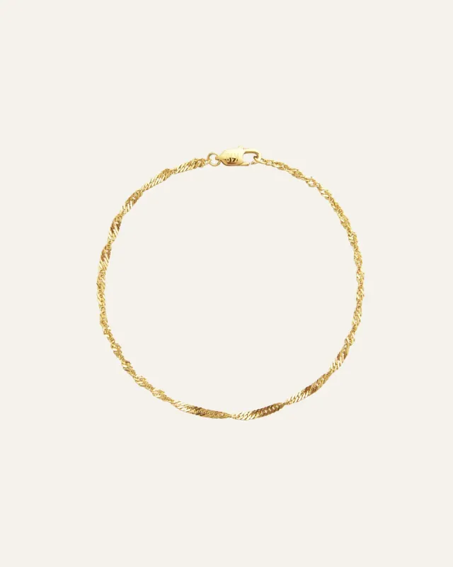Mockberg Twirl armbånd gull Medium 170 mm