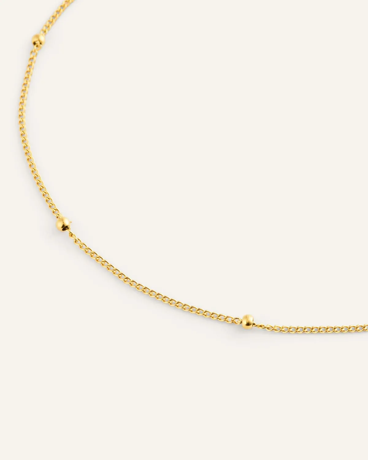 Mockberg Beaded Chain armbånd gull kulelenke Small