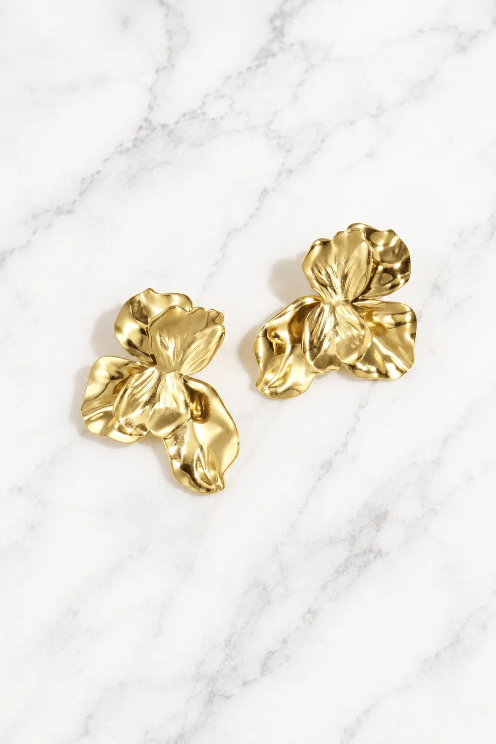 Mea Nani Mirelle blomsterøredobber 14K store gull