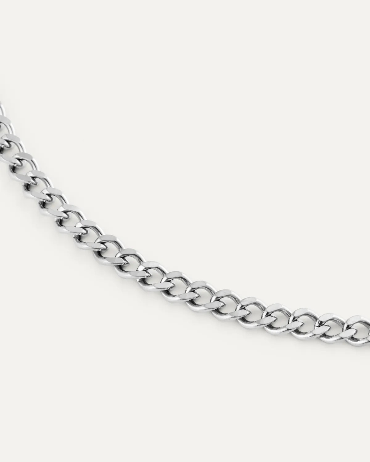 Mockberg Curb Chain armbånd sølv panser 150/185 mm