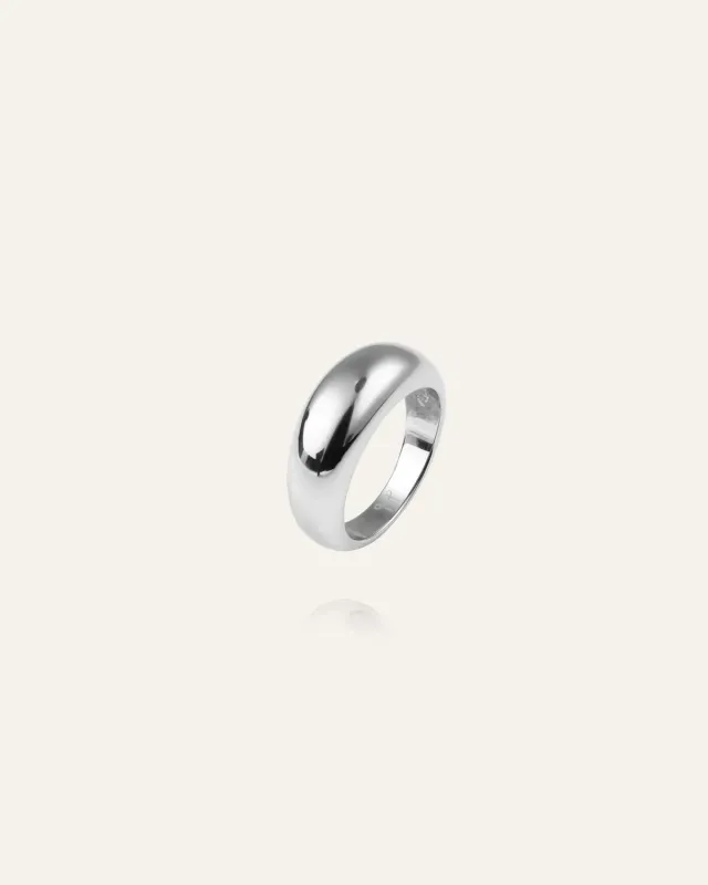Mockberg Bold ring sølv 50 bred vanntett