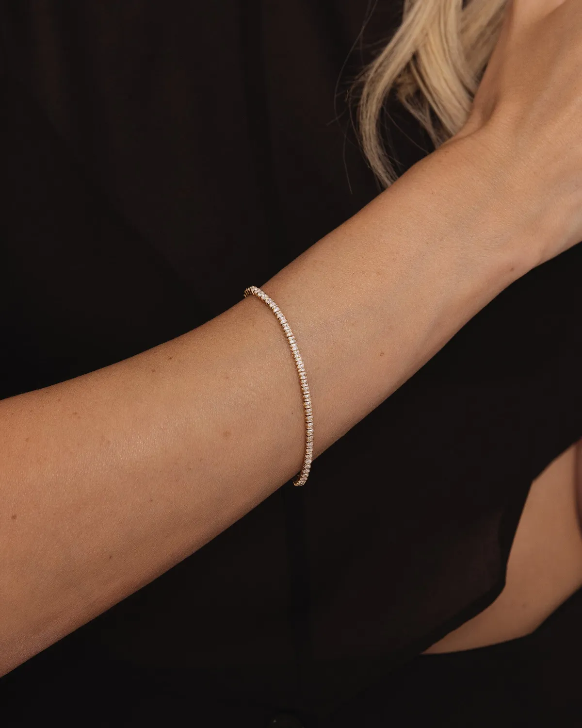 Mockberg Camille Gold armband Small 150 mm gull zirkonia