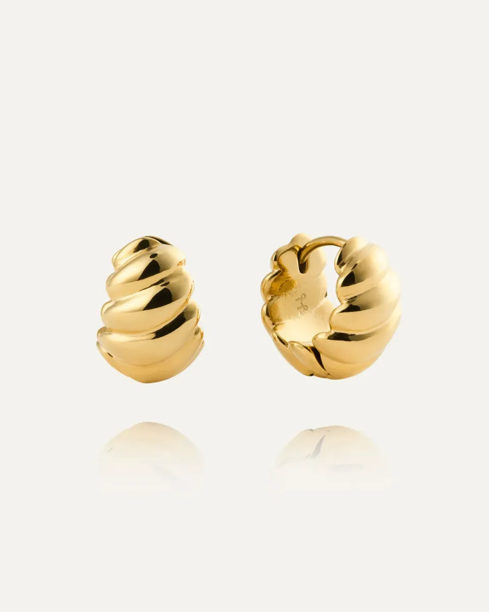 Mockberg Seléne Medium Hoops øredobber gull 18 mm