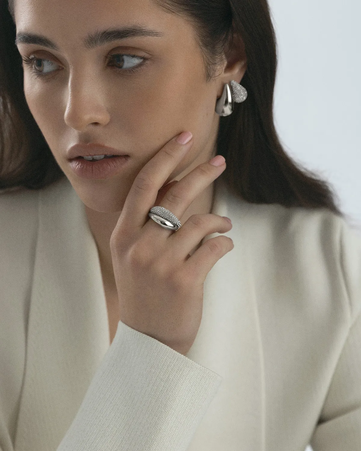 Mockberg Pavé Daring Ring sølv 52 cubic zirconia